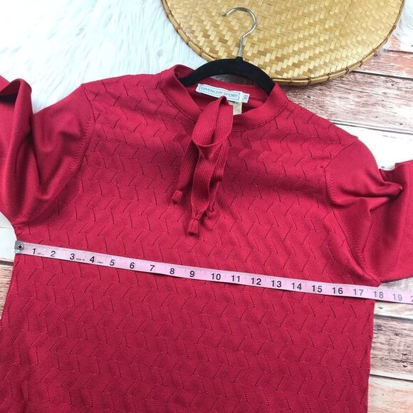 Vintage 1980’s givenchy sport red neck‎ tie sweater - Picture 7 of 7
